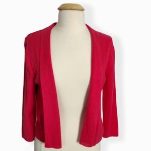 Liz Claiborne Cardigan Swester Long Sleeve Open Front Coral